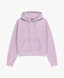 W SMALL CLASSIC LOGO CROP HOODIE IN LAVENDER