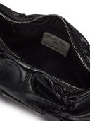 HALF SHIRRING RIBBON ROUND BAG IN BLACK image 6