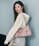 REGULAR LOGO 2WAY HOBO BAG IN BLACK image 13