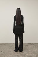 SNAP DETAIL SLIM TOP IN BLACK image 19