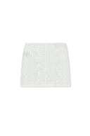 MESH LOGO WRAP MINI SKIRT IN WHITE image 1