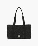 CLASSIC LOGO PATTERN CANVAS SHOULDER BAG IN BLACK image 1