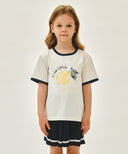 KIDS CITRON RINGER TEE IN IVORY image 1