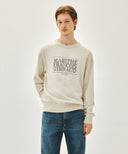 CLASSIC LOGO KNIT PULLOVER IN IVORY image 1