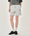CLASSIC LOGO SWEAT SHORTS IN LIGHT HEATHER GREY image 7