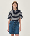 SMALL CLASSIC LOGO PK COLLAR TEE IN DARK NAVY image 1