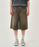 M BERMUDA DENIM PANTS IN BROWN image 1
