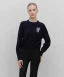 MARITHÉ SPORT W M+FG LOGO CROP PULLOVER IN NAVY image 1