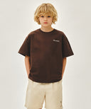 KIDS BACK GRAPHIC OVERSIZED TEE IN BROWN image 1