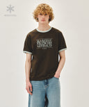 AEROCOOL CRACK CLASSIC LOGO RINGER TEE IN BROWN image 1