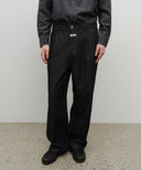 M WIDE RAW DENIM PANTS IN BLACK image 1