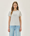 W CLASSIC LOGO TEE IN CREAM image 1
