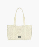 CLASSIC LOGO PATTERN CANVAS SHOULDER BAG IN IVORY image 1