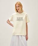 CLASSIC LOGO TEE IN CREAM image 1