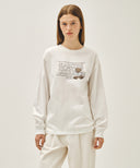 DOODLE CLASSIC LOGO LONG SLEEVE TEE IN WHITE image 1
