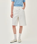 W LONG BERMUDA DENIM PANTS IN WHITE image 1