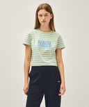 W CLASSIC LOGO CROP TEE IN LIGHT MINT image 1