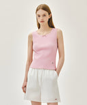 W LACE DETAIL SLEEVELESS IN PINK image 1
