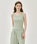 W REGULAR LOGO SLEEVELESS IN MINT image 1