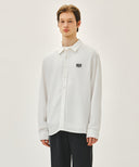 CLASSIC LOGO LINEN SHIRT IN WHITE image 7