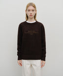 LETTERING LOGO KNIT PULLOVER IN BEIGE image 12