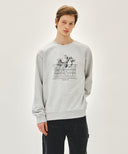 LEMON CLASSIC LOGO SWEATSHIRT IN LIGHT HEATHER GREY image 1