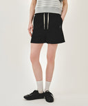 W VINTAGE CLASSIC LOGO SWEAT SHORTS IN BLACK image 1