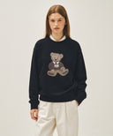 [REGEN] DOODLE BEAR SWEATSHIRT IN NAVY image 1