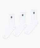 CIRCLE LOGO SOCKS 3PACK IN WHITE image 1