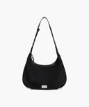 CLASSIC LOGO ROUND SHOULDER BAG IN BLACK image 1