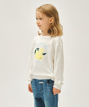 KIDS CITRON KNIT PULLOVER IN IVORY image 2