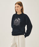LEMON CLASSIC LOGO SWEATSHIRT IN NAVY image 5