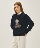 [REGEN] DOODLE BEAR SWEATSHIRT IN NAVY image 2