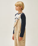 KIDS BEAR RAGLAN LONG SLEEVE TEE IN NAVY image 2