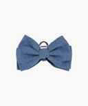 CIRCLE LOGO RIBBON HAIR CLIP IN BLUE image 2