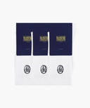 CIRCLE LOGO SOCKS 3PACK IN WHITE image 2