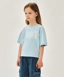 KIDS W BALLET CLASSIC LOGO SEMI CROP TEE IN SKY BLUE image 2