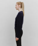 MARITHÉ SPORT W M+FG LOGO CROP PULLOVER IN NAVY image 2