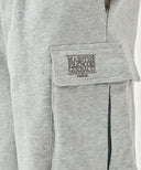 CLASSIC LOGO CARGO SWEAT SHORTS IN HEATHER GREY image 2