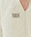 W VINTAGE CLASSIC LOGO SWEAT SHORTS IN OATMEAL image 2