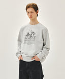 LEMON CLASSIC LOGO SWEATSHIRT IN LIGHT HEATHER GREY image 2