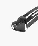 REGULAR LOGO HEART HAIR PIN 2PACK IN BLACK image 2