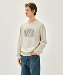 CLASSIC LOGO KNIT PULLOVER IN IVORY image 2