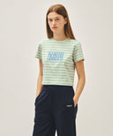 W CLASSIC LOGO CROP TEE IN LIGHT MINT image 2