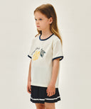 KIDS CITRON RINGER TEE IN IVORY image 2