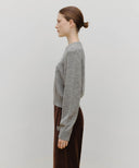 MARITHÉ SPORT W M+FG LOGO CROP PULLOVER IN MELANGE GRAY image 2
