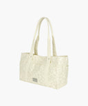 CLASSIC LOGO PATTERN CANVAS SHOULDER BAG IN IVORY image 2