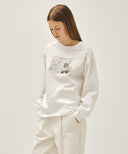 DOODLE CLASSIC LOGO LONG SLEEVE TEE IN WHITE image 2