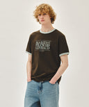 AEROCOOL CRACK CLASSIC LOGO RINGER TEE IN BROWN image 2