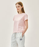 W CLASSIC LOGO TEE IN LIGHT PINK image 2